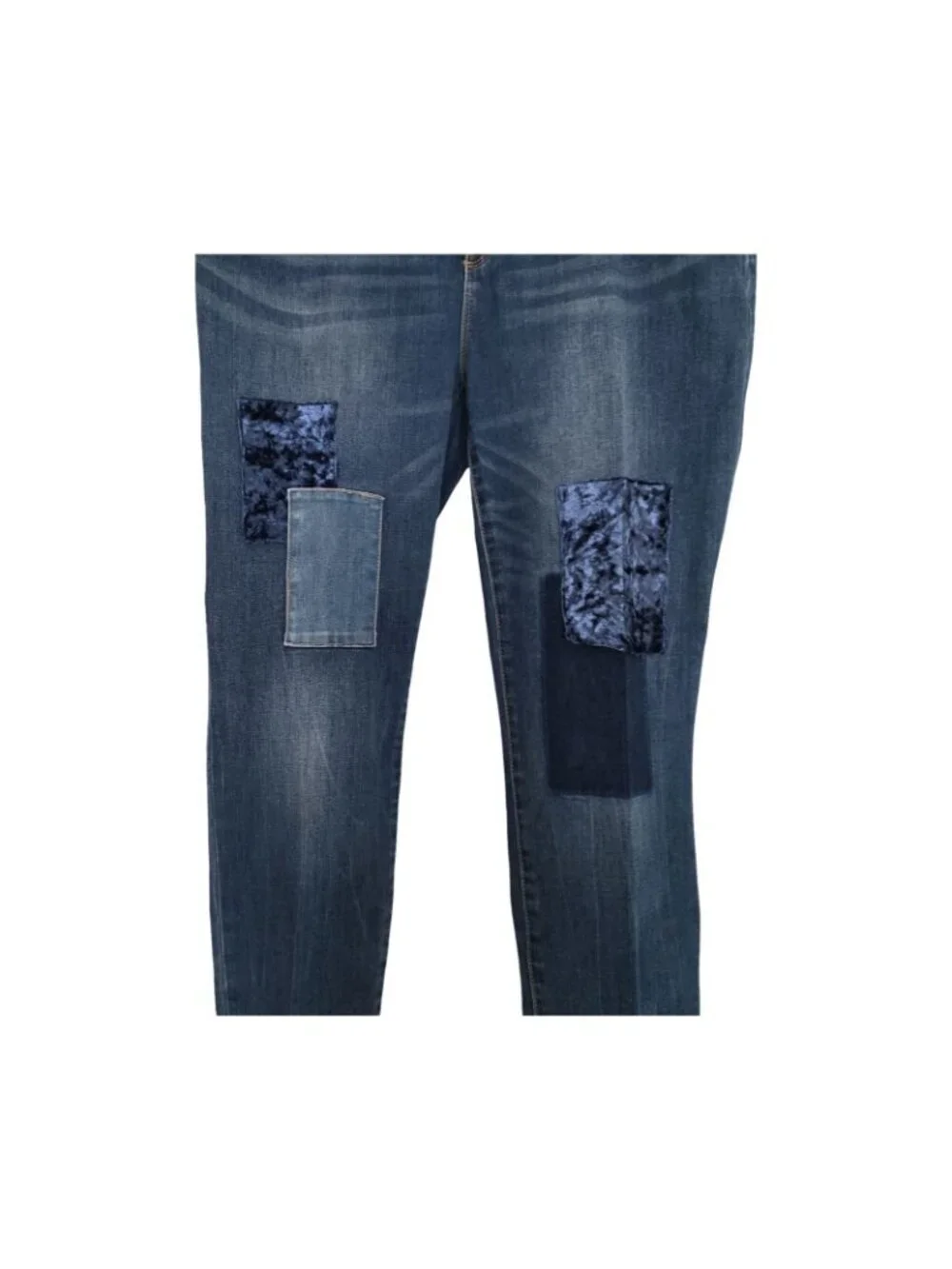 Women's - Chico's Cropped Velvet Patched Jeggings, Size 2.5 (14) - Picture 4 of 10